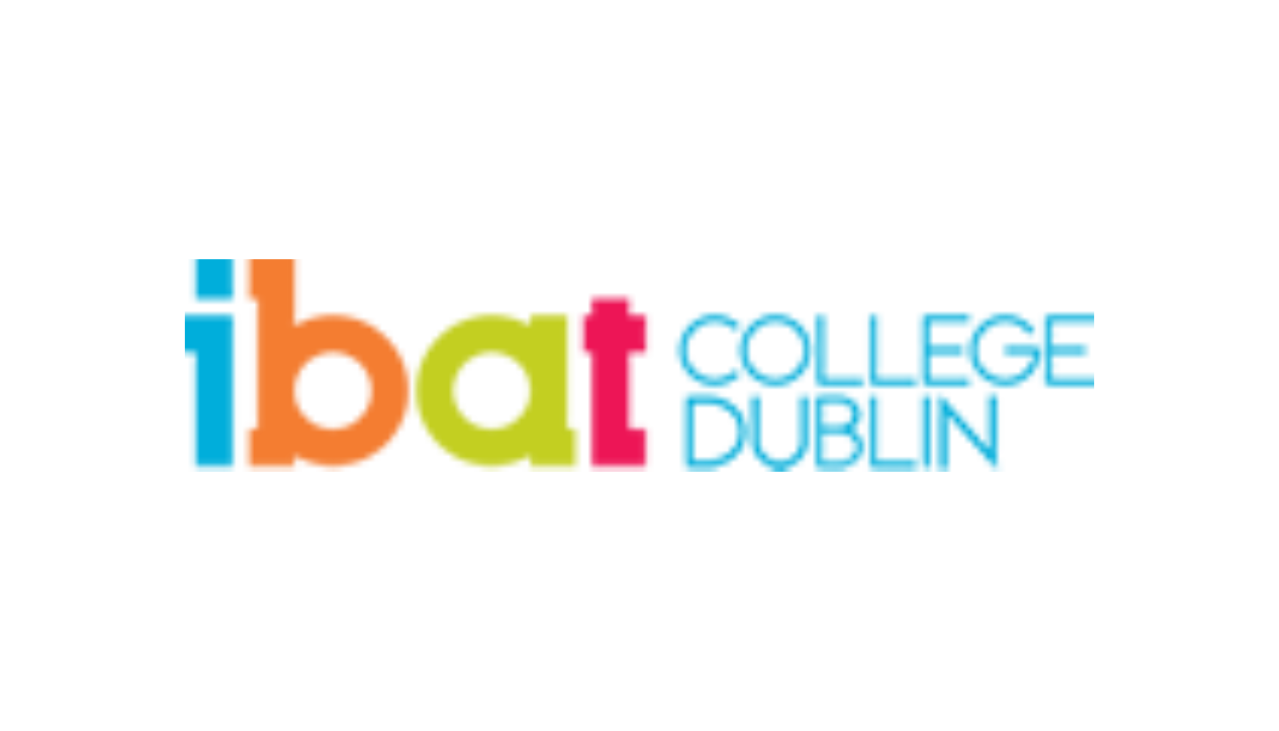 Agencia de Intercambio en irlanda Beyond Learning Logotipo de IBAT College Dublin en colores vibrantes sobre fondo negro.