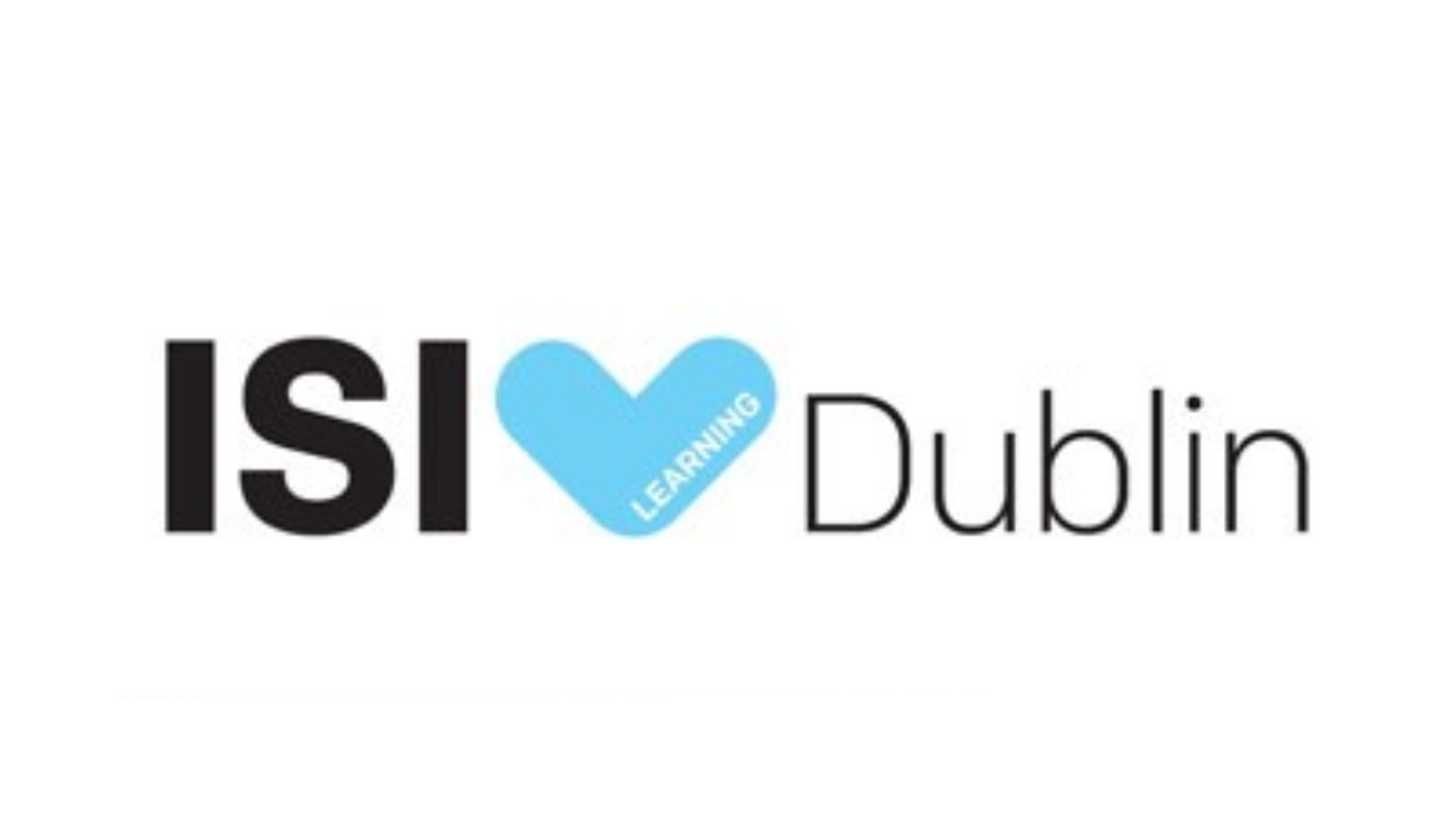 Agencia de Intercambio en irlanda Beyond Learning Logotipo de ISI Dublin con un corazón azul que dice "Learning
